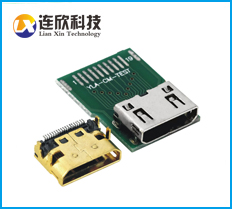 高清HDMI測試專用HDMI連接器插座 MICRO HDMI D母測試板