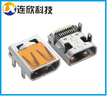 HDMI連接器 DF四腳插板式端子全貼